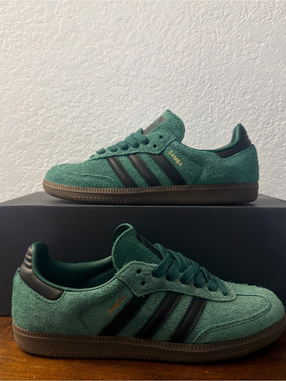 Adidas Samba OG 'Collegiate Green Core Black Gum' IH4384 Size 5.5